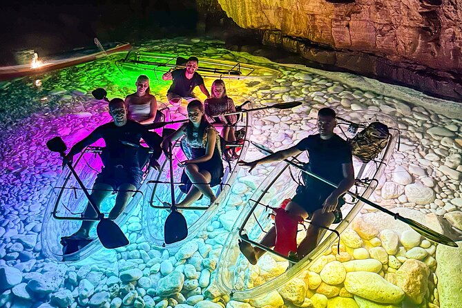 pula-sunset-night-time-illuminated-transparent-kayak-cave-tour