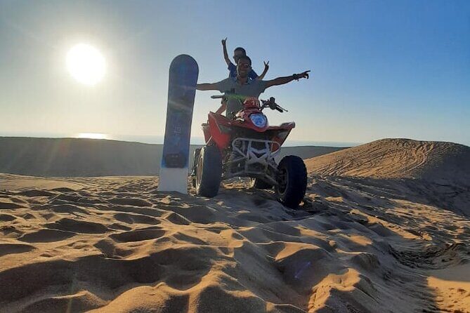 Quad Bike and Sandboarding on Sand Dunes Wild Beach - Key Points