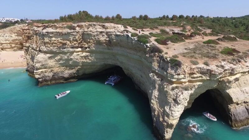 quarteira-benagil-cave-guided-catamaran-day-cruise-drink
