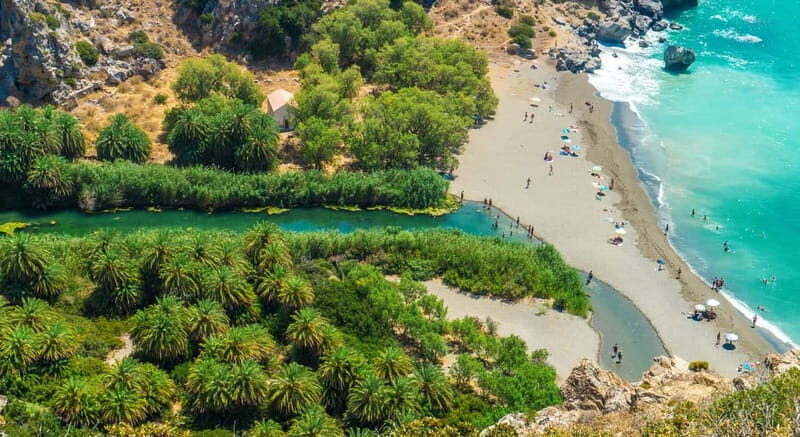 Rethymno/Chania: Preveli Beach and Kourtaliotiko Gorge Tour - Key Points