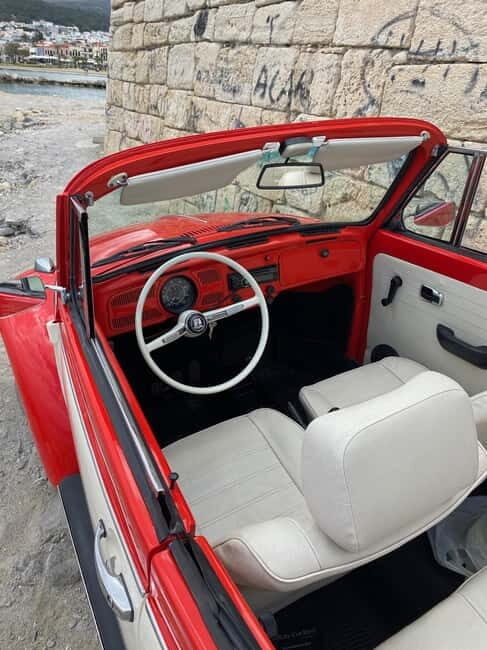 Rethymno: Ride with a VW Beetle Cabrio for 12 hours - The Experience of Driving a Vintage Car