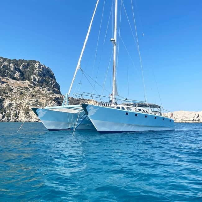 Rhodes: Catamaran Cruise with Meal, Snacks & Swim Stops - An Introduction to the Experience