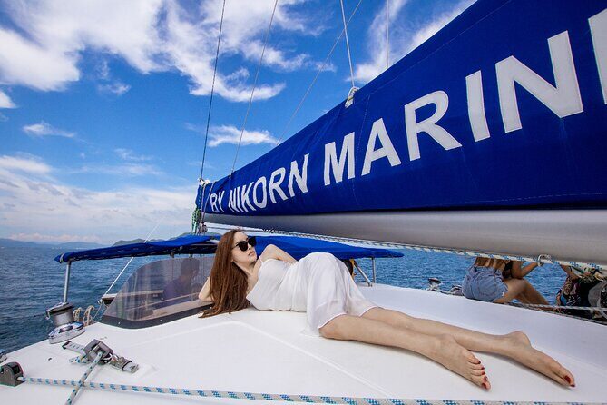 Romantic Phomthep and Coral Island Sunset Tour by Yacht Catamaran - Key Points