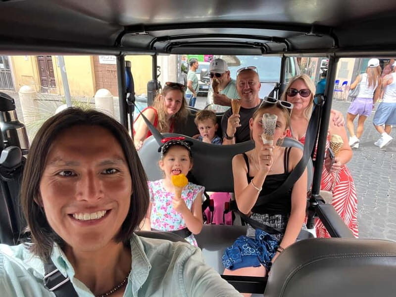 Rome 3 hours Golf Cart Sightseeing tour with gelato/suppli - FAQ