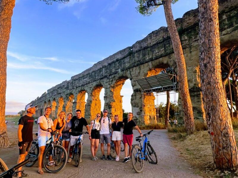 rome-appian-way-catacomb-sunset-e-bike-tour-with-aperitif
