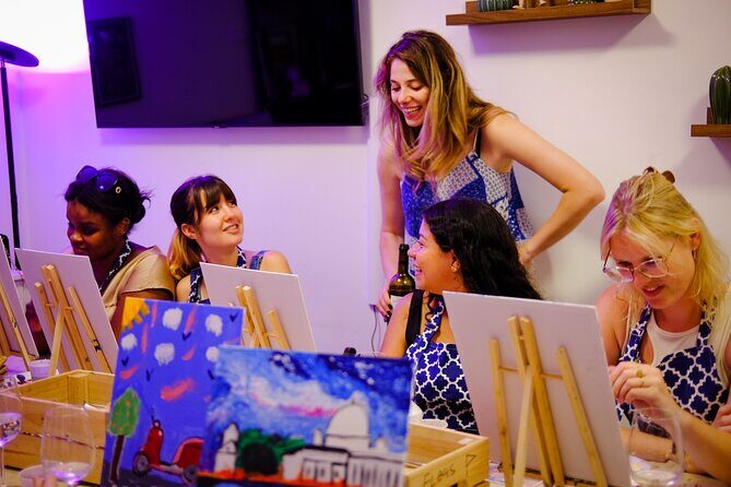 Rome Art Class: Painting & Unlimited Wine - Key Points