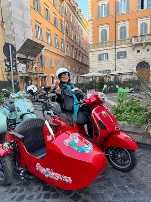 Rome in Vespa: Private Sidecar Sightseeing Tour with Gelato - Key Points
