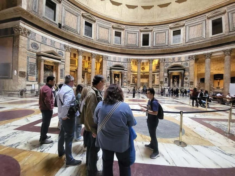 Rome: Pantheon Entrance with Interactive App - In-Depth Look at the Highlights