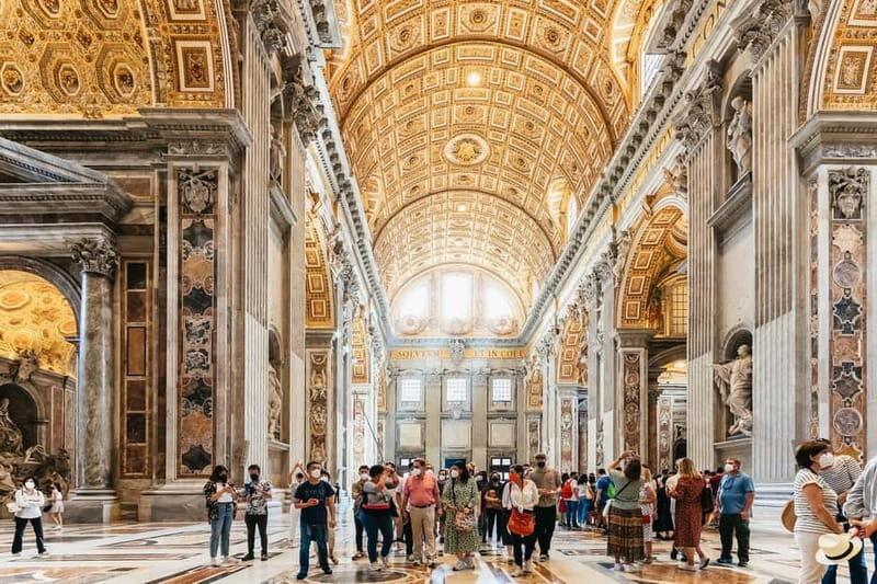Rome: St. Peter's Basilica, Papal Tombs, and Dome Climb Tour - Inside St. Peter’s Basilica: Art, Mosaics, and Masterpieces