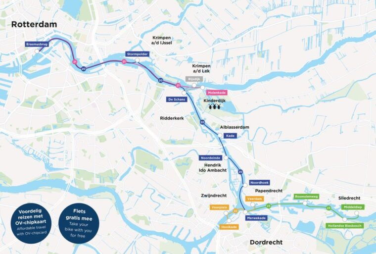 rotterdam-waterbus-ticket-to-dordrecht-and-or-kinderdijk