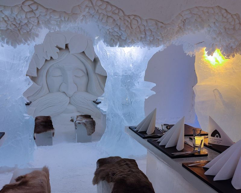 rovaniemi-ice-restaurant-dinner-with-snow-sauna-transfer