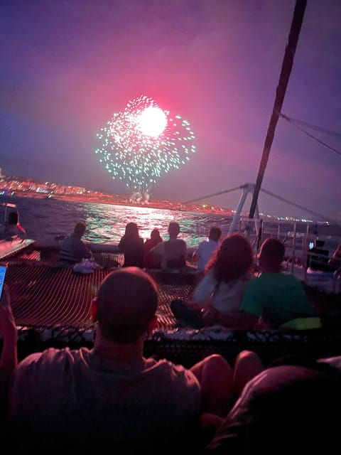 salous-fireworks-15th-august-sail-catamaran