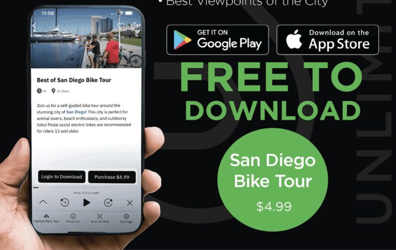 San Diego: Self-guided Bike Tour App - Audio + Written - FAQ