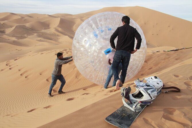 Sanding Ball in Merzouga: Experience the sand dunes on a zorbing activity - Key Points