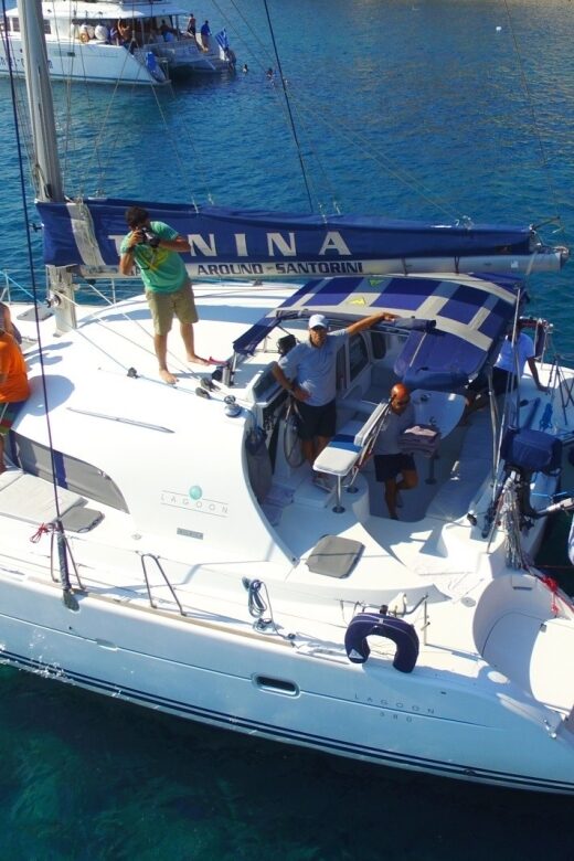 Santorini: 7-Hour Private Catamaran Cruise with Food & Drink - What You’ll See and Do  