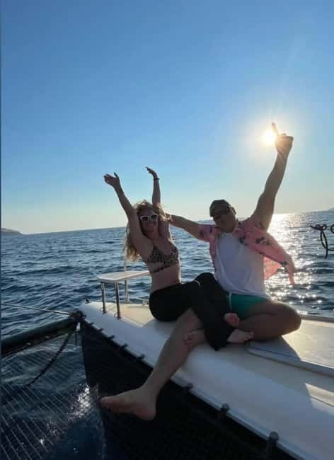 Santorini: Adventurous Catamaran Experience with Snorkeling - An Inside Look at the Santorini Catamaran Tour