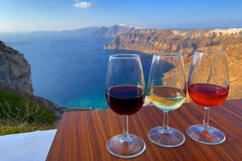 santorini-catamaran-cruise-winery-oia-sunset-combo-tour