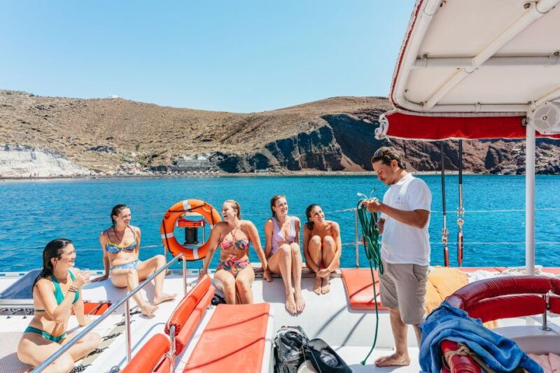 santorini-catamaran-tour-with-bbq-dinner-drinks-and-music