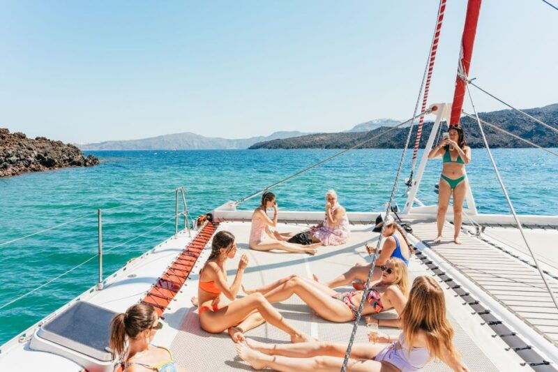 santorini-catamaran-tour-with-bbq-dinner-drinks-and-music