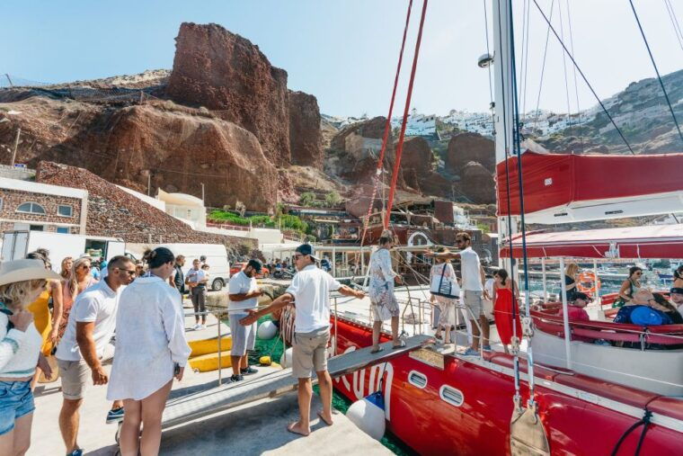 santorini-catamaran-tour-with-bbq-dinner-drinks-and-music