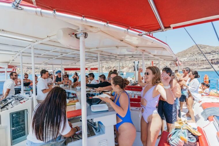 santorini-catamaran-tour-with-bbq-dinner-drinks-and-music