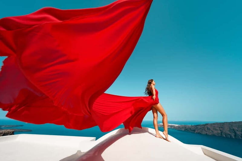 Santorini: Flying Dress Photoshoot - Key Points