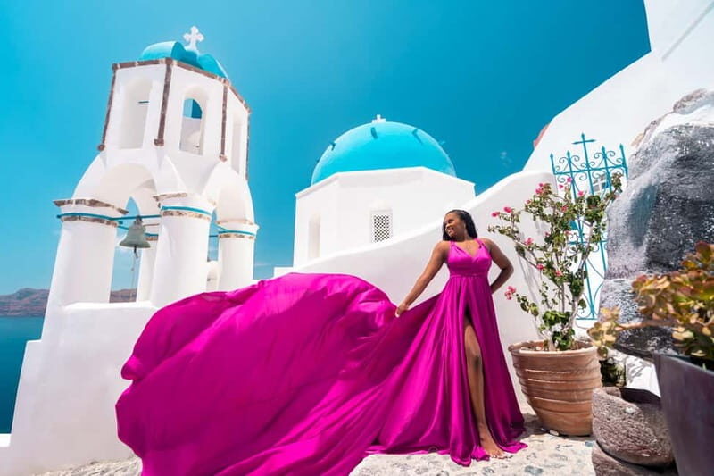 Santorini Flying Dress Photoshoot - The Experience: What to Expect from Start to Finish