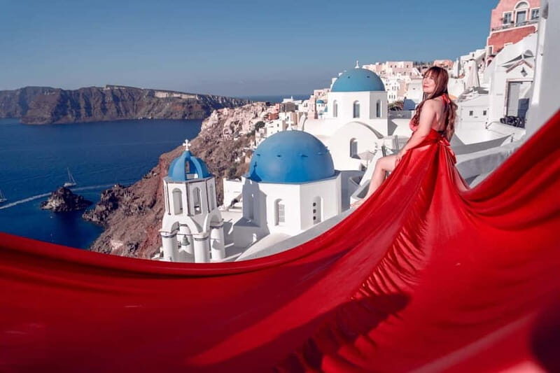 Santorini: Flying Dress Photoshoot Private Entry to Blue Dom - Why We Think This Photoshoot Stands Out