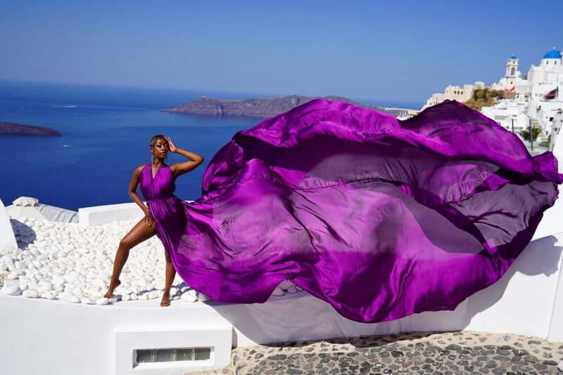 Santorini: Flying Dress Photoshoot Private Entry to Blue Dom - The Experience from Review Insights