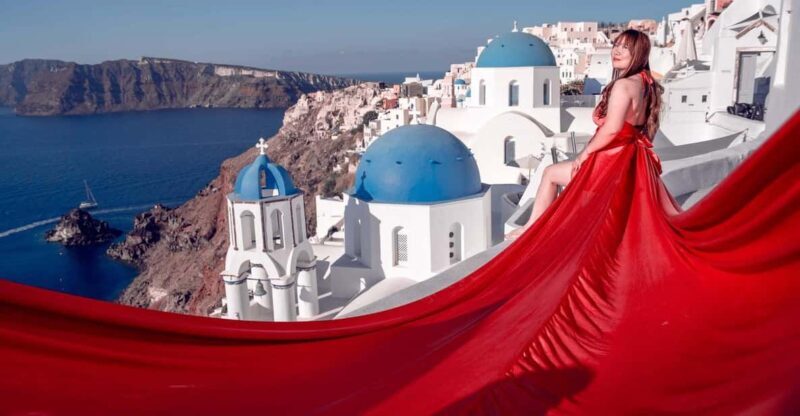 Santorini: Flying Dress Photoshoot Private Entry to Blue Dom - Practical Tips for Booking