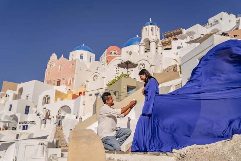 Santorini: Flying Dress Photoshoot Private Entry to Blue Dom - FAQ