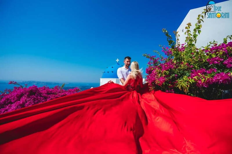 Santorini: Flying Dress Photoshoot with Edited Photos - Practicalities and Booking