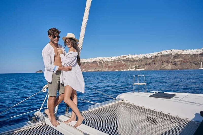 Santorini: Full Day Catamaran Cruise with BBQ & Drinks - Key Points