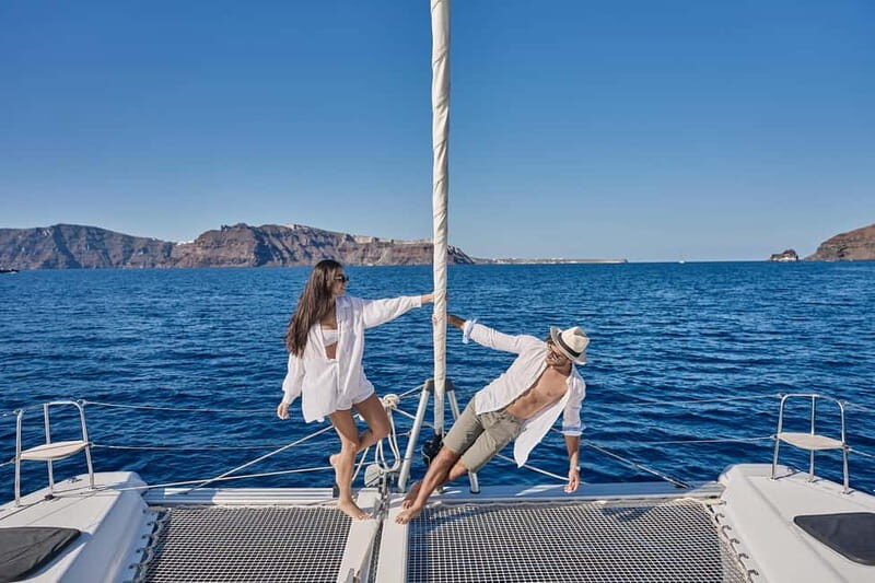 Santorini: Full Day Catamaran Cruise with BBQ & Drinks - What Are the Main Benefits?