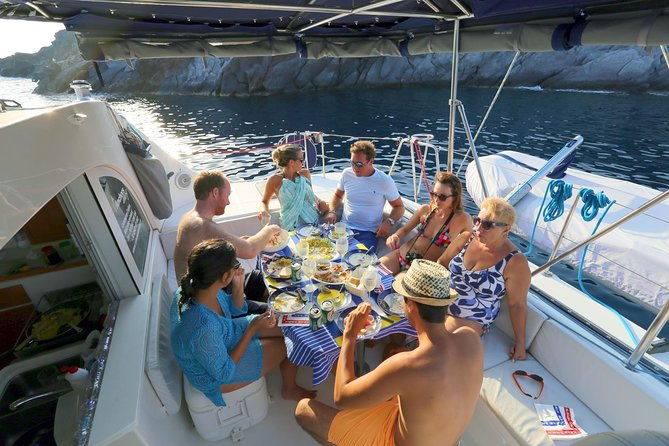 santorini-full-day-catamaran-private-cruise-incl-meal-drinks-free-transport