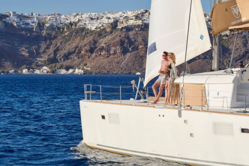 santorini-gold-catamaran-cruise-with-snorkel-bbq-open-bar