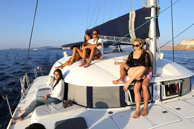 santorini-half-day-catamaran-private-cruise-incl-meal-drinks-free-transport