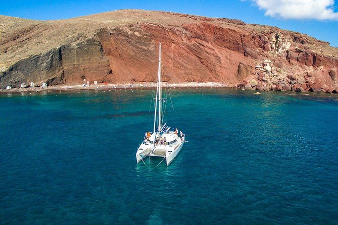 santorini-half-day-catamaran-private-cruise-incl-meal-drinks-free-transport