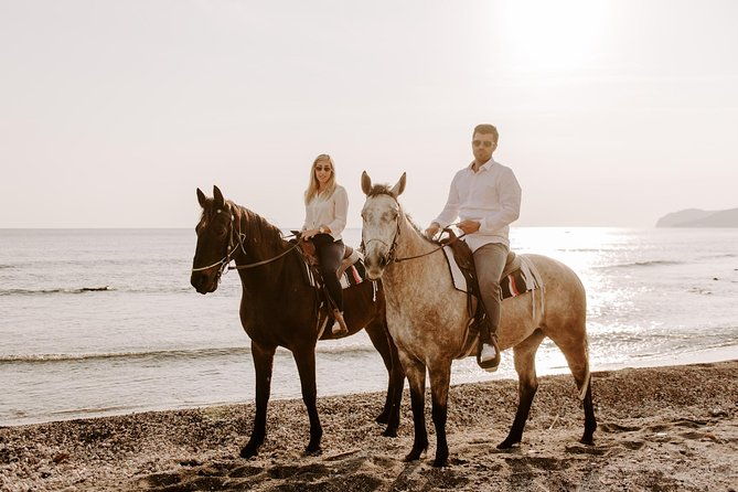 santorini-horse-riding-to-the-black-sandy-beach-eros-beach