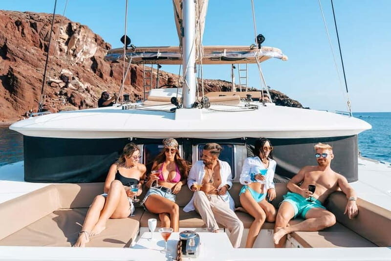 Santorini: Luxury Catamaran Cruise with Lunch, BBQ & Drinks - The Experience: What to Expect on a Santorini Catamaran Day Cruise