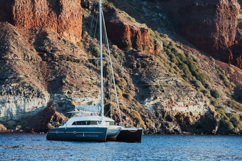 Santorini: Private Catamaran Cruise with BBQ Meal and Drinks - Setting Out from Ammoudi Bay
