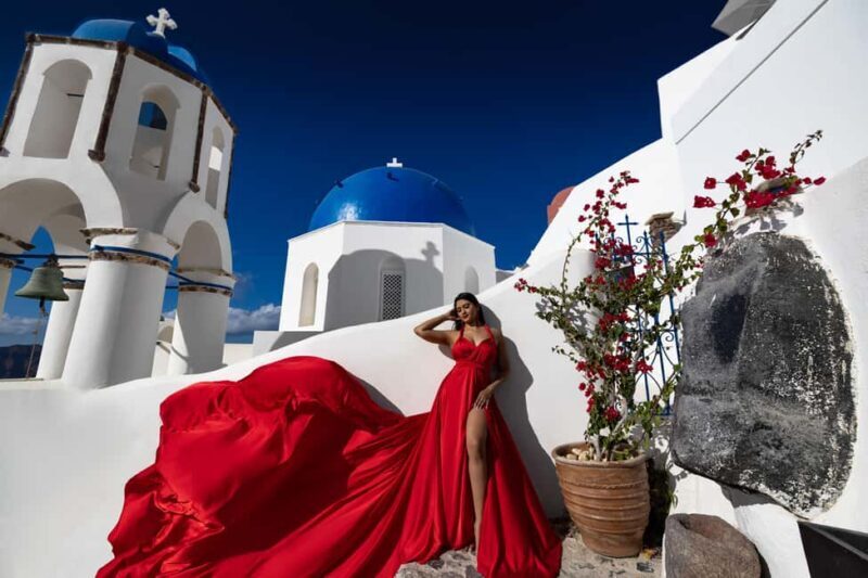 Santorini: Private Flying Dress Photoshoot at Blue Domes - Who Should Consider This Experience?