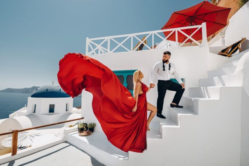 Santorini: Private Flying Dress Photoshoot Experience - What to Expect from the Flying Dress Photoshoot in Santorini