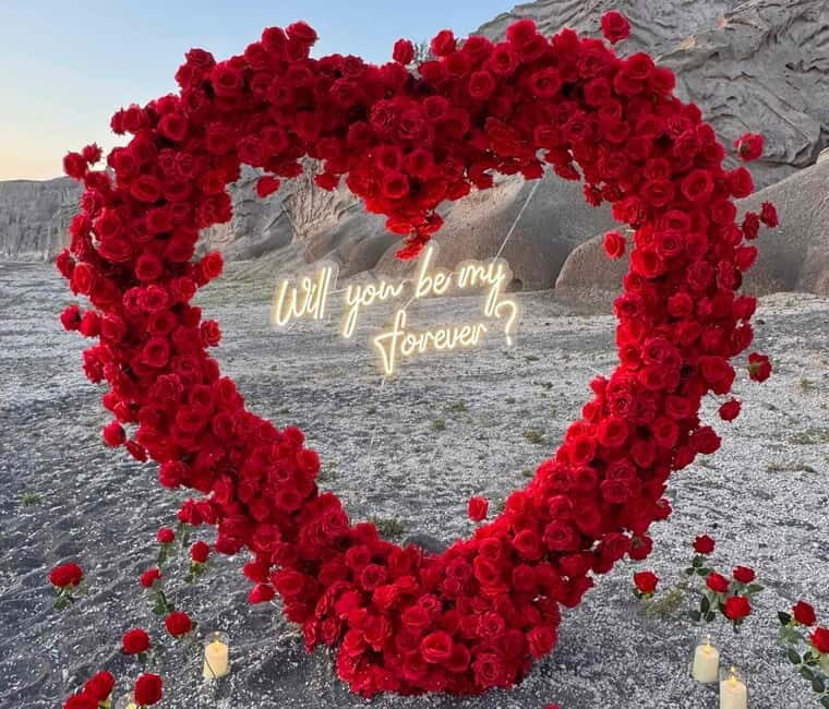 Santorini: Vlychada Beach Wedding Proposal with Heart Arch - FAQ