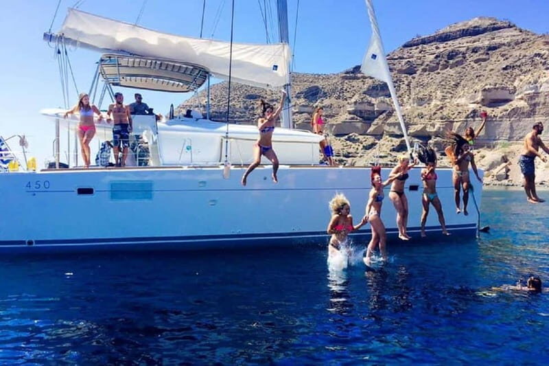 Santorini:All-inclusive Catamaran Cruise with Thirassia Stop - Key Points