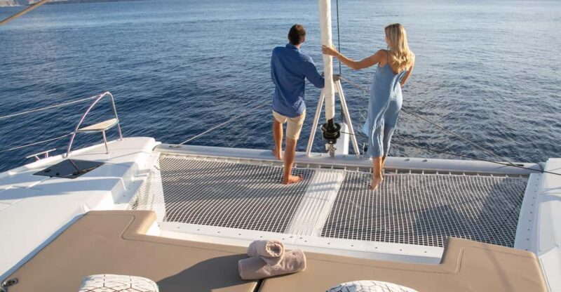 Santorini:Private Catamaran Tour with BBQ & Unlimited Drinks - Key Points
