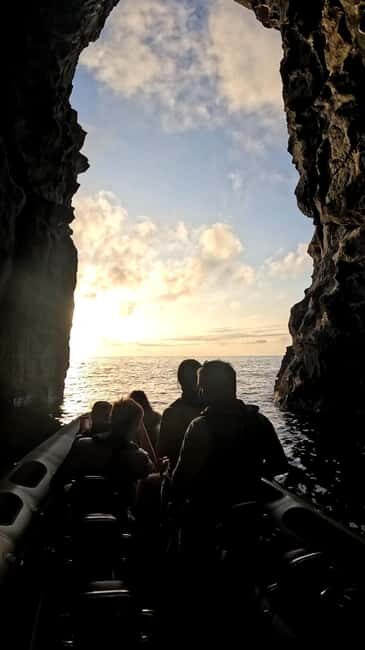 São Miguel: Sunset Boat Tour  Golden Light, Cliffs & Caves - The Sum Up