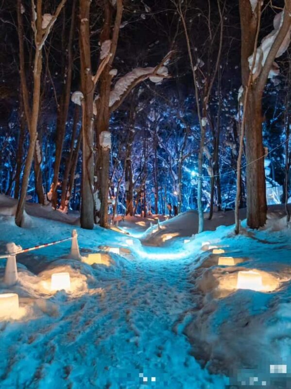 Sapporo: Jozankei Snow Lantern Path Trip-Private group - Key Points