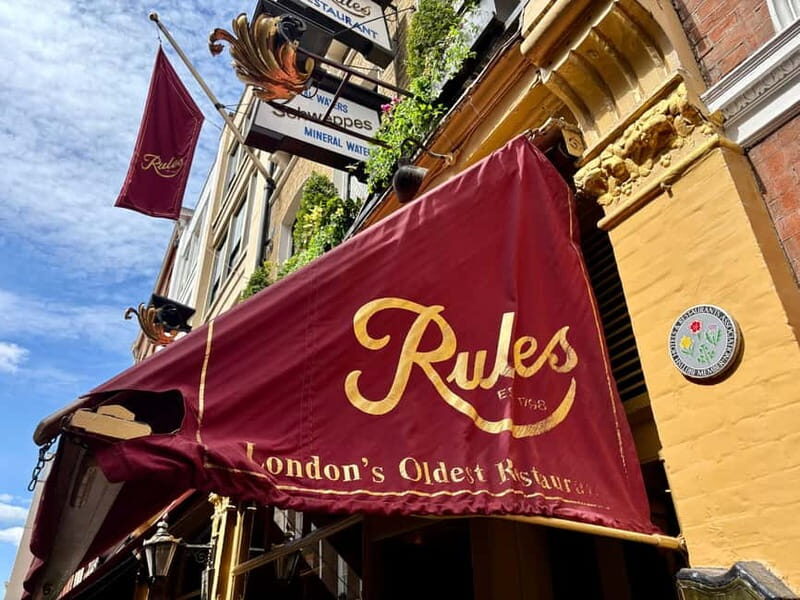 Secrets of London Covent Garden & Rules Restaurant Tour - Key Points  