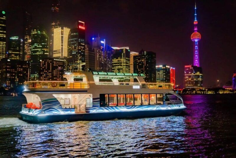 Shanghai: Night River Cruise Tour with Xinjiang Style Dining - The Experience in Detail